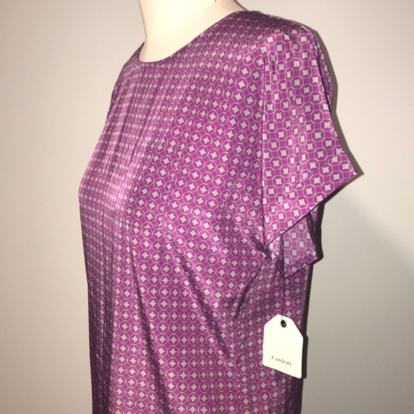 NWT CASLON ▪️ purple & gray shift dress ▪️ sz S - Picture 5 of 8